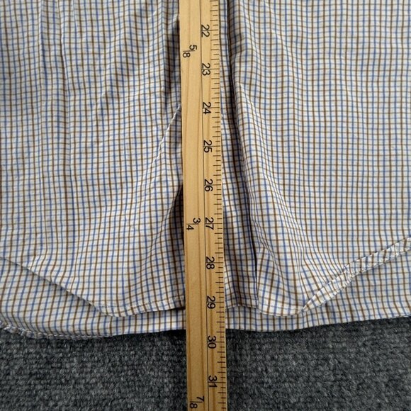 Vineyard Vines Cotton Long Sleeve Button Up Shirt Men Blue Brown Slim Fit Whale - Picture 3 of 12